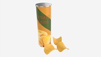 Potato chips with tube packaging