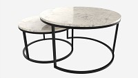 Marble Texture Coffee Table 2 in 1