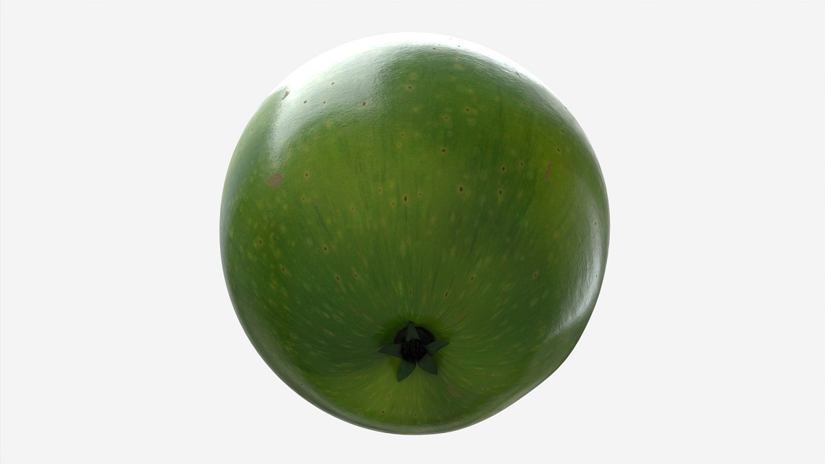 Apple single fruit green