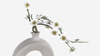 Brushed Ceramic Flower Vases