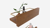Wood American Style Bathroom Shelf