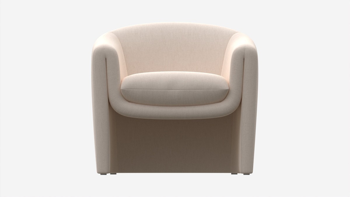 Linen Sculptural Chair