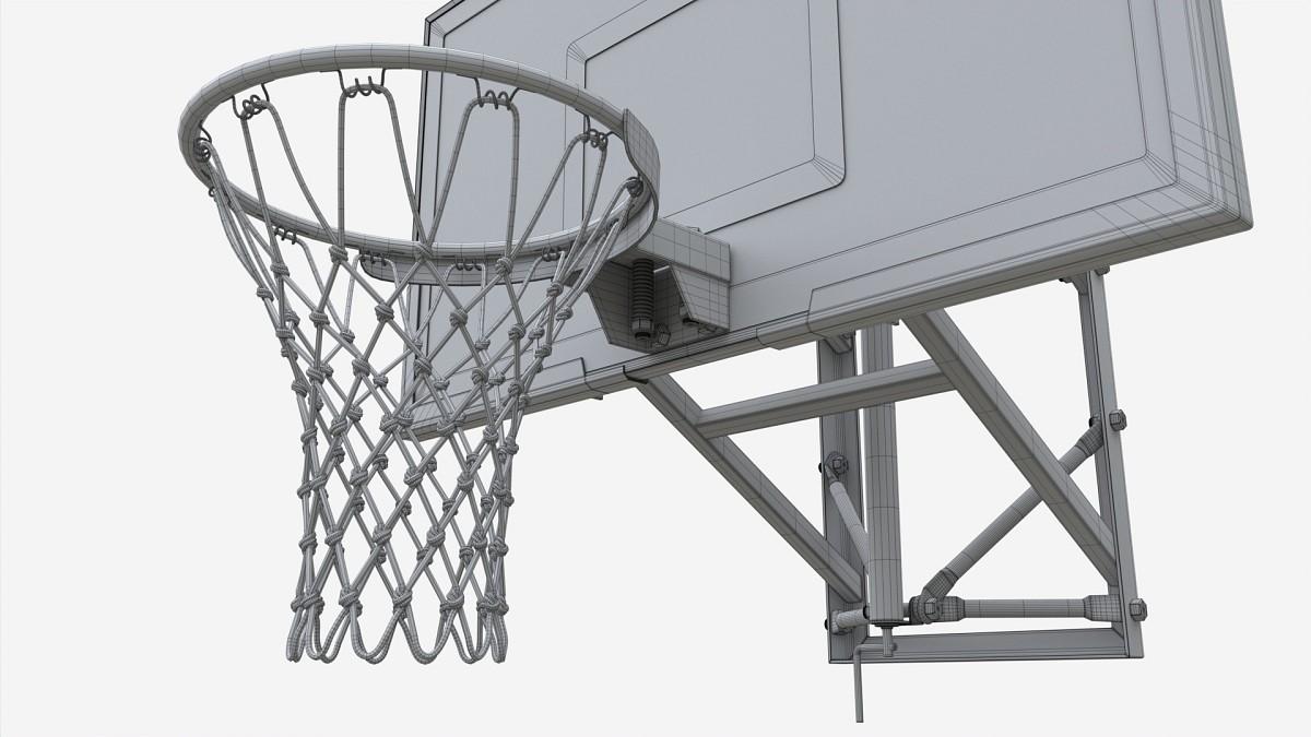 Wall Basketball Shield With A Basket