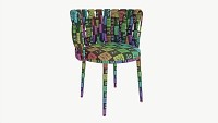 Modern chair upholstered 02