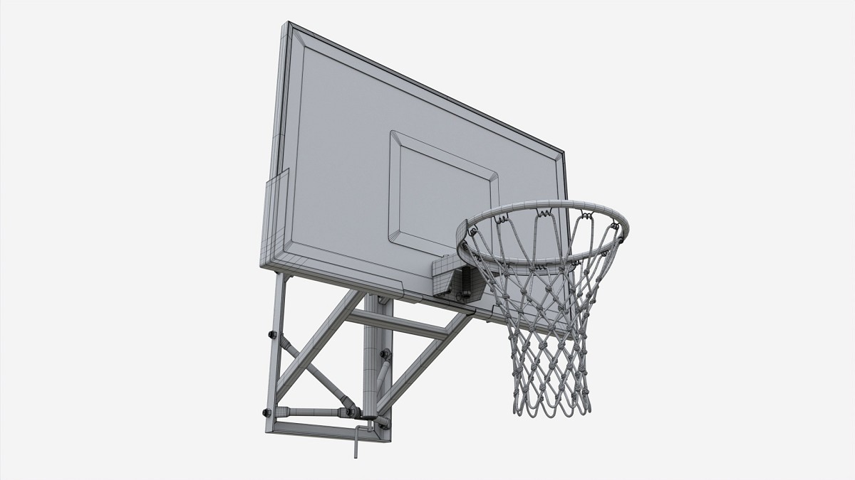 Wall Basketball Shield With A Basket