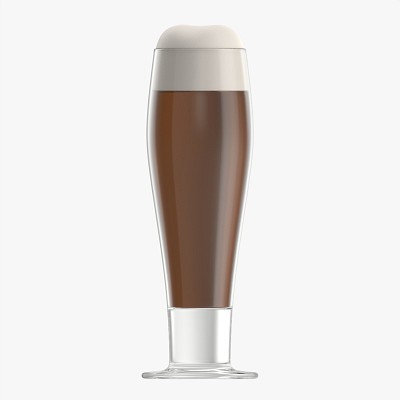 Beer glass with foam 04