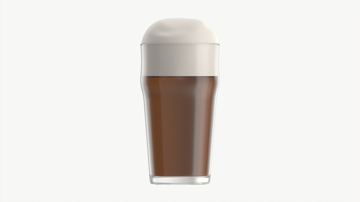 Beer glass with foam 05