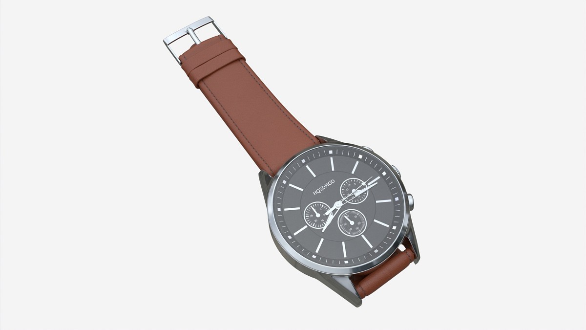 Wristwatch with Leather Strap 02