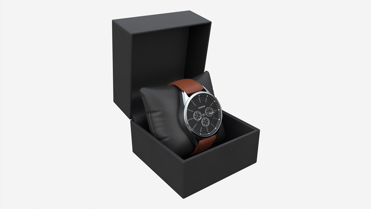 Wristwatch with Leather Strap in box 1