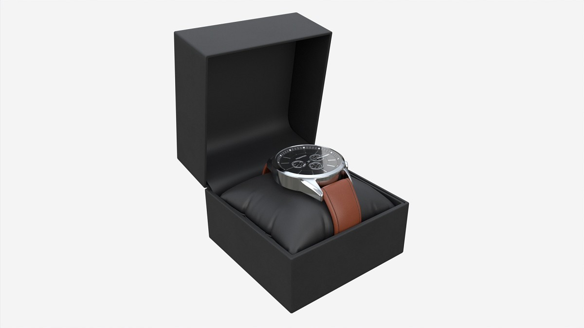 Wristwatch with Leather Strap in box 2