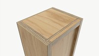 Wooden box for wine bottle with hole