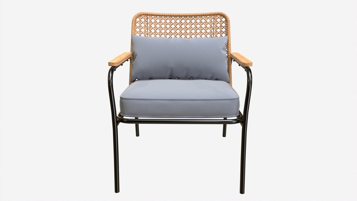 Garden chair with mesh back
