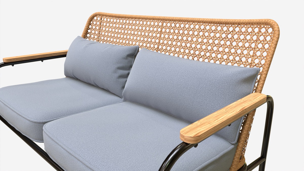 Garden sofa with mesh back