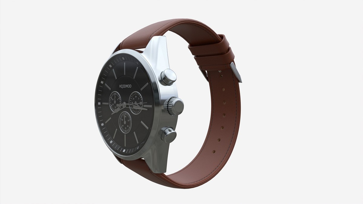 Wristwatch with Leather Strap 03
