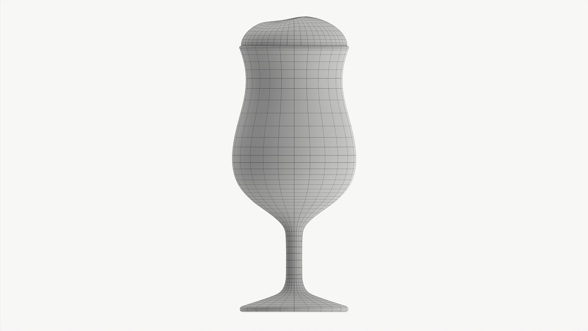 Beer glass with foam 01