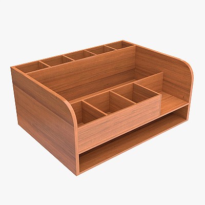 Wooden Desk Organizer 01