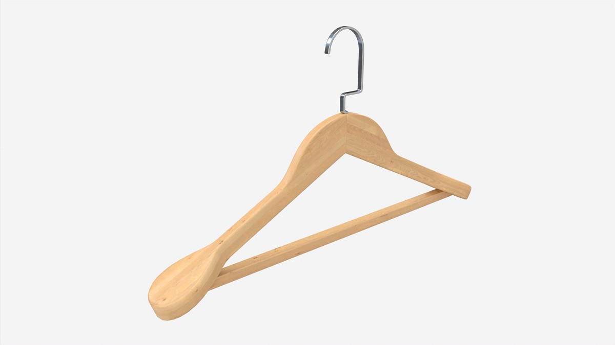 Hanger For Clothes Wooden 01 Light