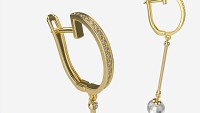 Earrings Diamond Gold Jewelry 01