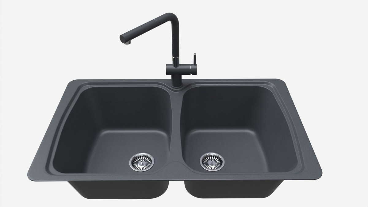 Kitchen Sink Faucet 02 black onyx