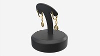 Earrings Leather Display Holder Stand 02