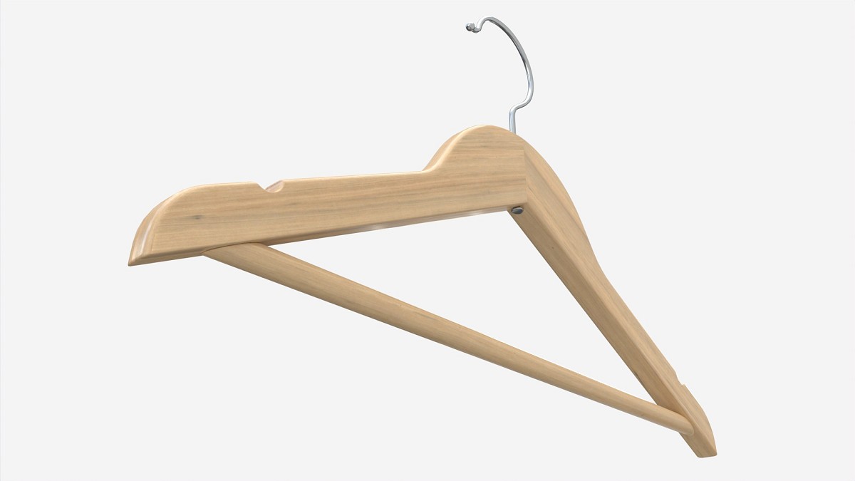 Hanger For Clothes Wooden 02 Light