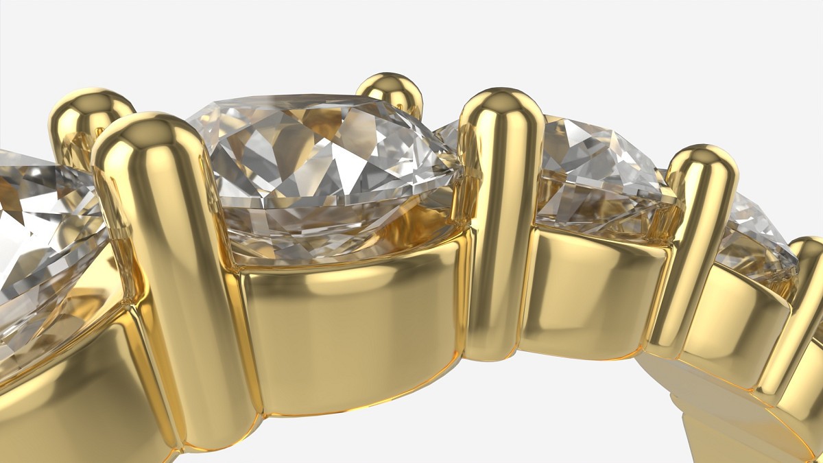Gold Diamond Ring Jewelry 01