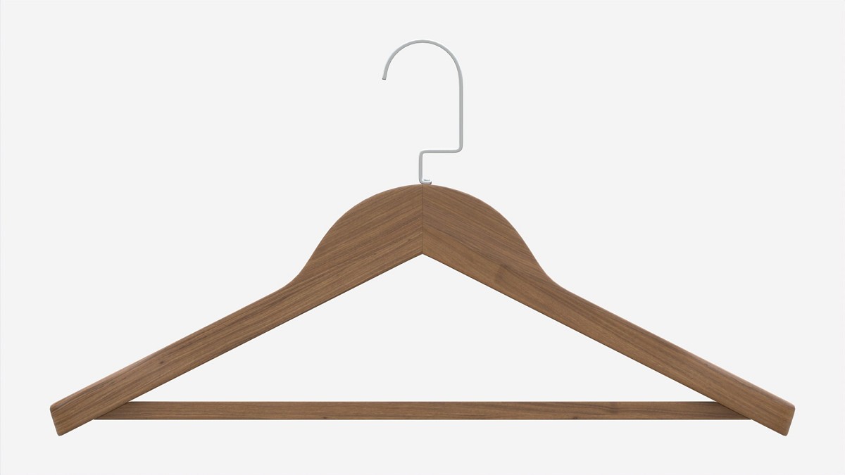Hanger For Clothes Wooden 01 Dark