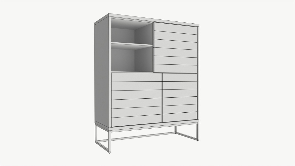 Cabinet with shelves 02