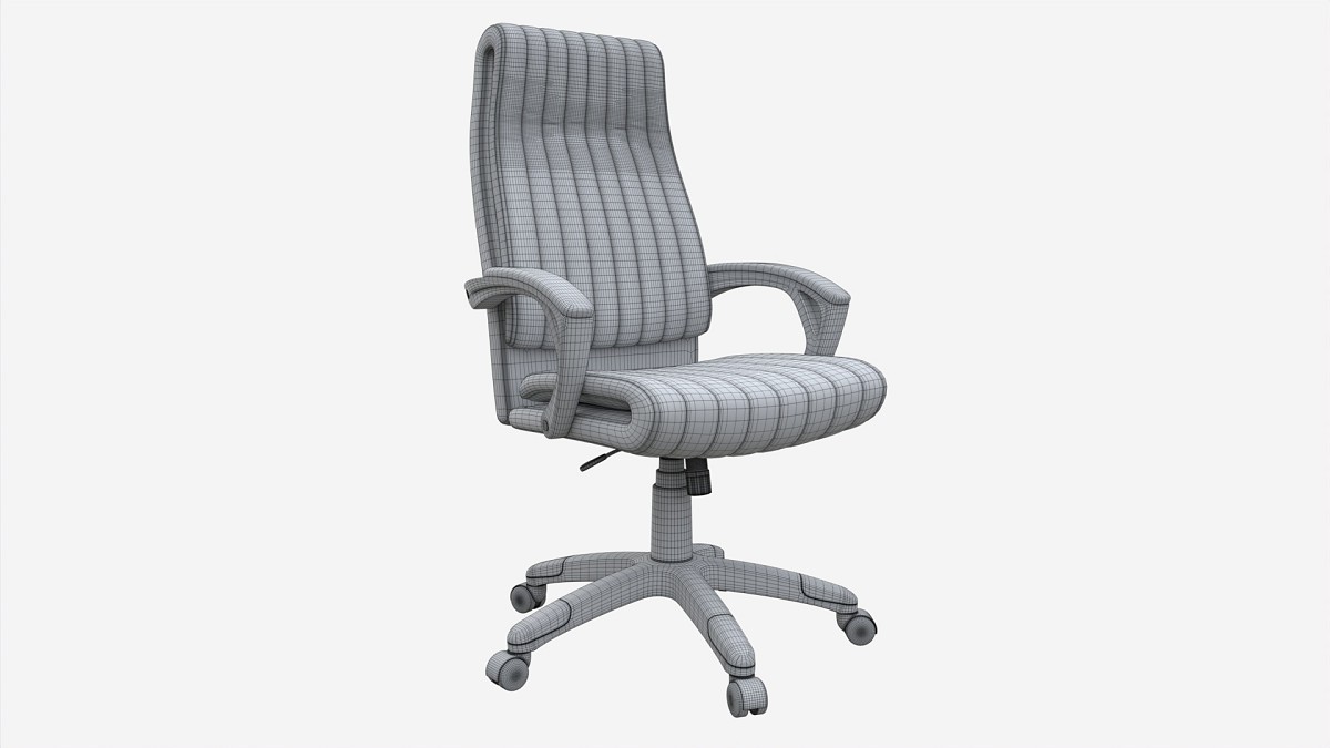 Office Chair with armrests and wheels 04