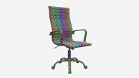 Office Chair with armrests and wheels 05