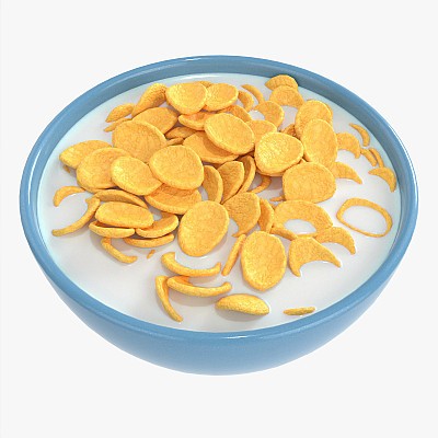 Bowl with Cornflakes 01
