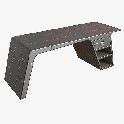 Metal Desk with Drawer 02