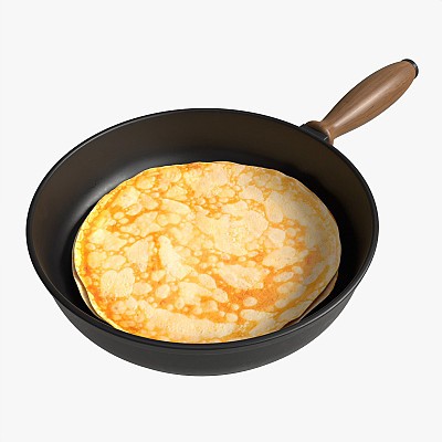Pancakes on Frying Pan