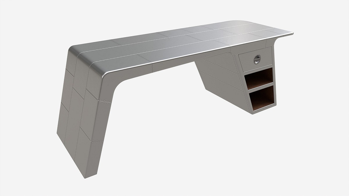 Metal Desk with Drawer 01
