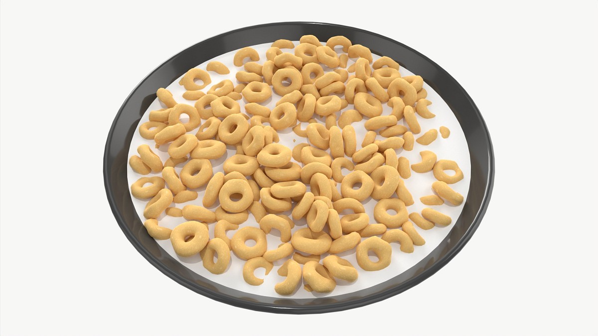 Bowl of Honey Cheerios with Milk