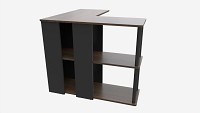 L-shape Desk with Bookshelf