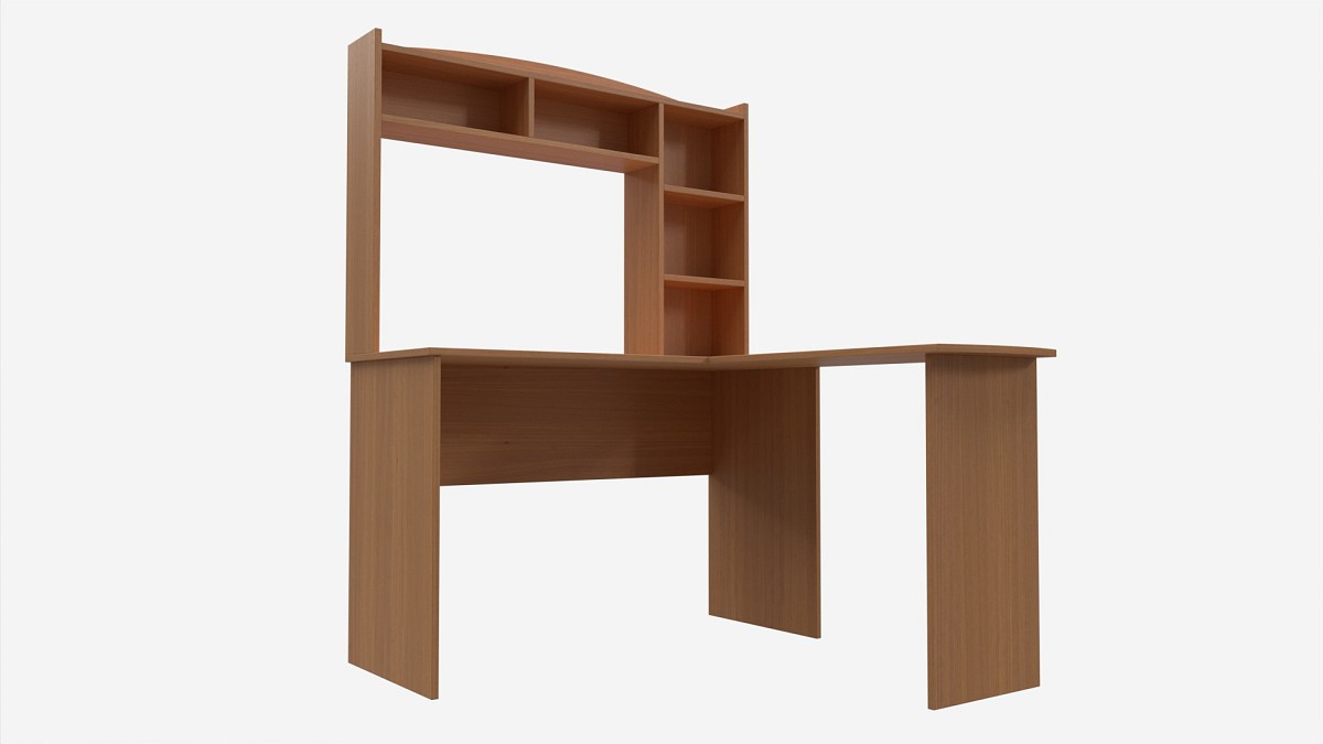 L-shape Computer Desk with Shelf