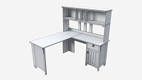 L-shape Desk with Shelf