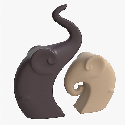 Ceramic Elephants Set