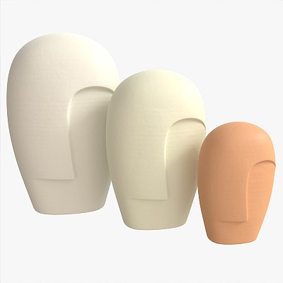 Ceramic Face-vases Set