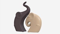 Decorative Ceramic Elephants Set