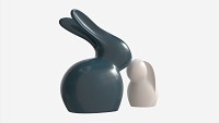 Decorative Ceramic Rabbits Set