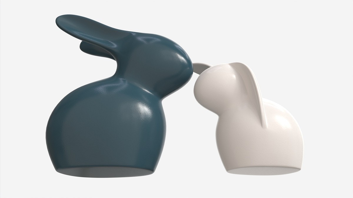 Decorative Ceramic Rabbits Set