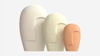 Decorative Ceramic Face-vases Set