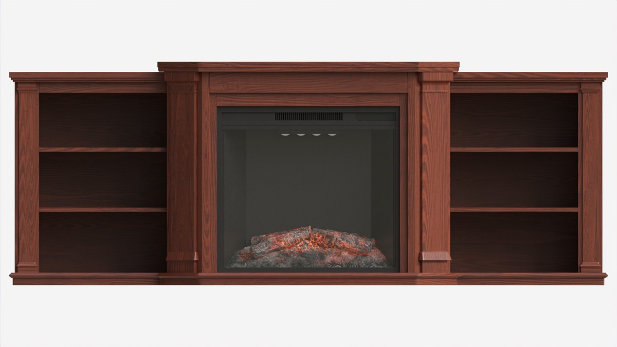 Electric Media Fireplace Wood Valmont