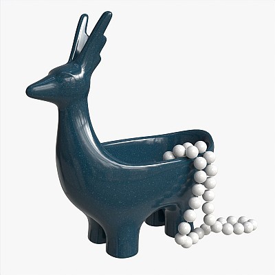 Deer Bowl with Beads