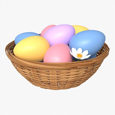 Eggs in Wicker Basket