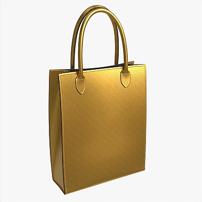 Leather golden Tote Bag