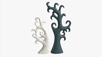 Abstract Tree Ceramic Figurine Set 06 v2