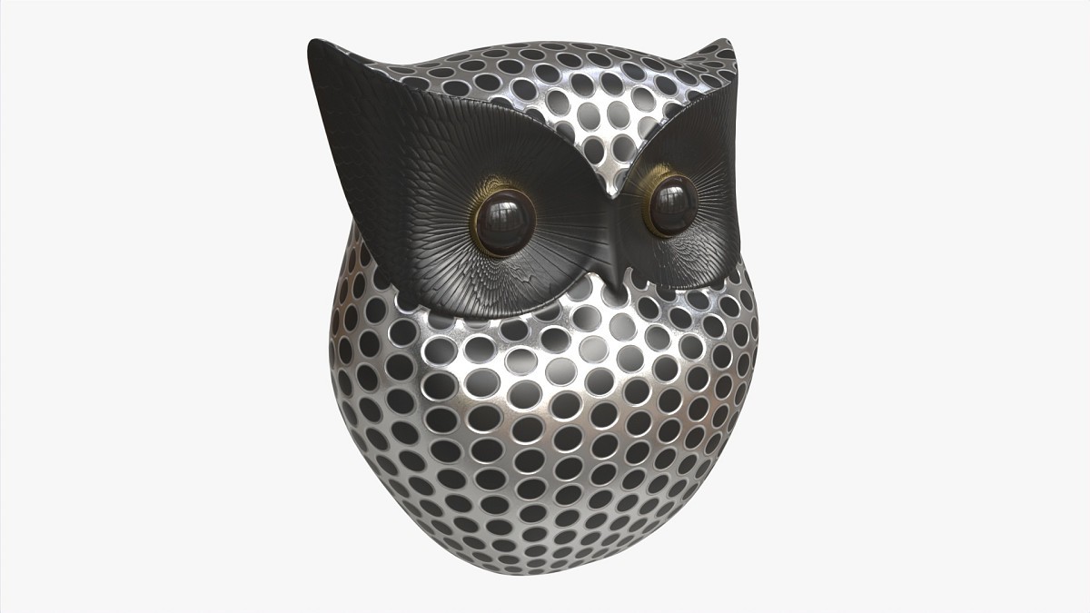 Metal Owl Figurine